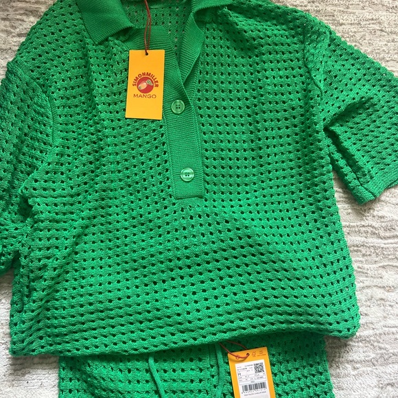 MANO green crochet pant set - Picture 5 of 6